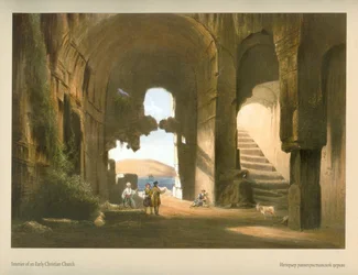 Interno di una chiesa paleocristiana
